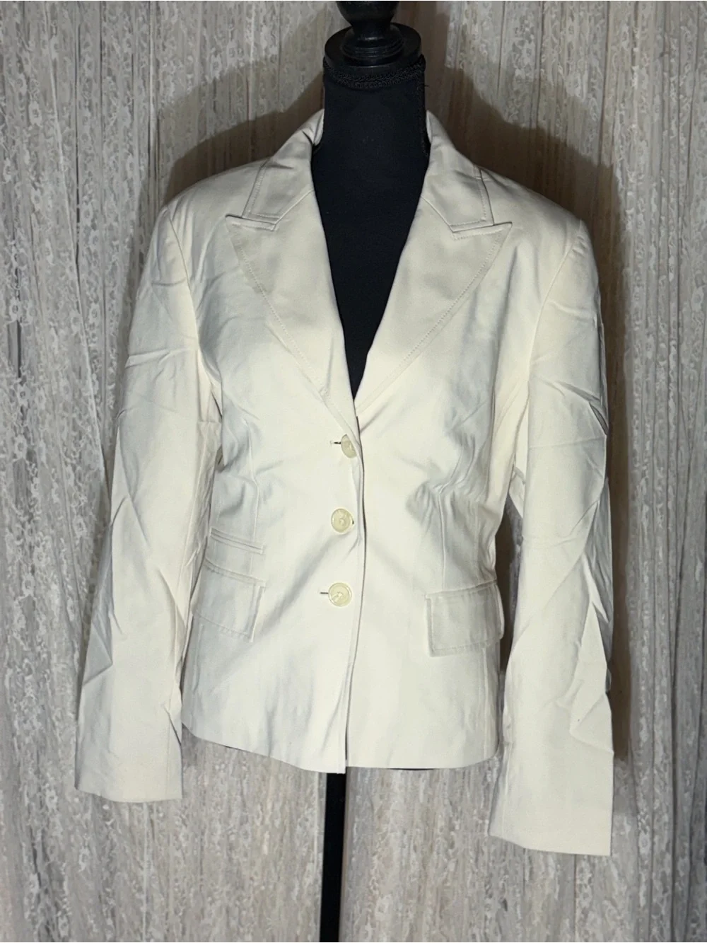 Worthington Cream Women's Tailored Blazer Jacket